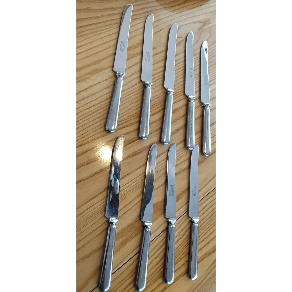 Vintage STA-BRITE Stainless Steel Knives High Quality Stainless Set Of 9